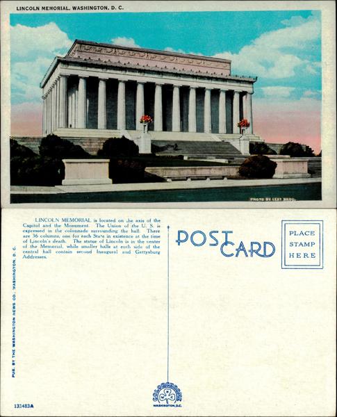 Lincoln Memorial Postcard