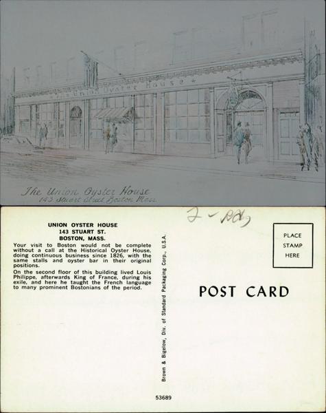 Union Oyster House Postcard