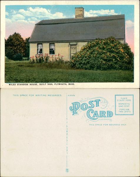 Miles Standish House Postcard