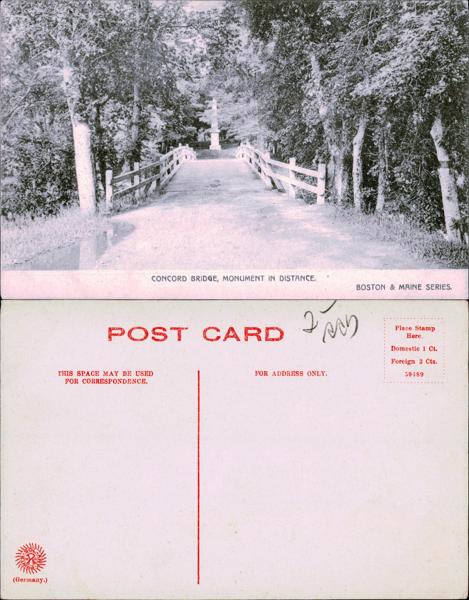 Concord Bridge Postcard