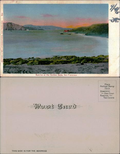 Golden Gate Sunrise Postcard