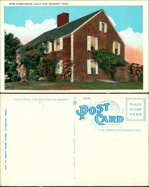 John Alden House Postcard