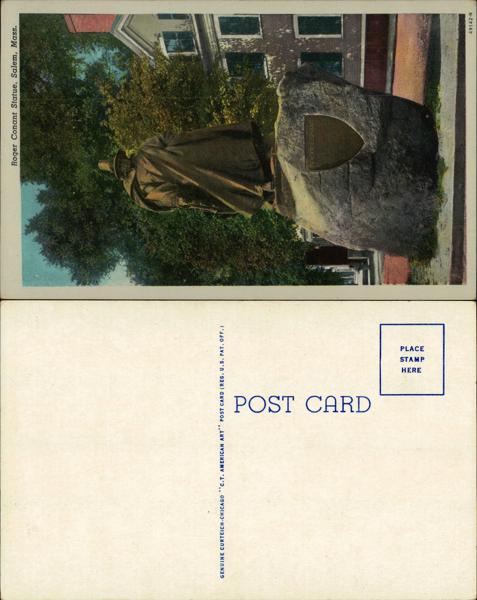Roger Conant Statue Postcard