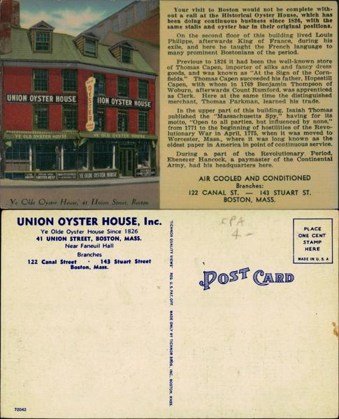 Ye Olde Oyster House Postcard