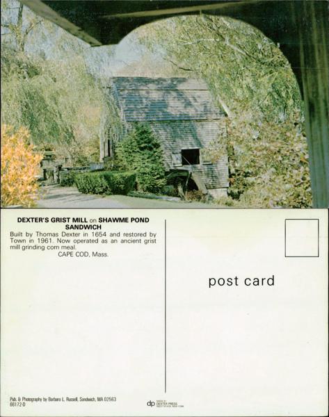 Dexter's Grist Mill Postcard
