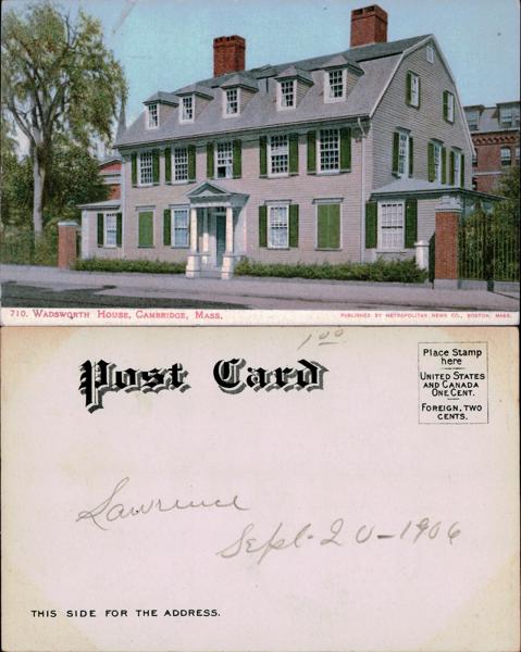 Wadsworth House Postcard