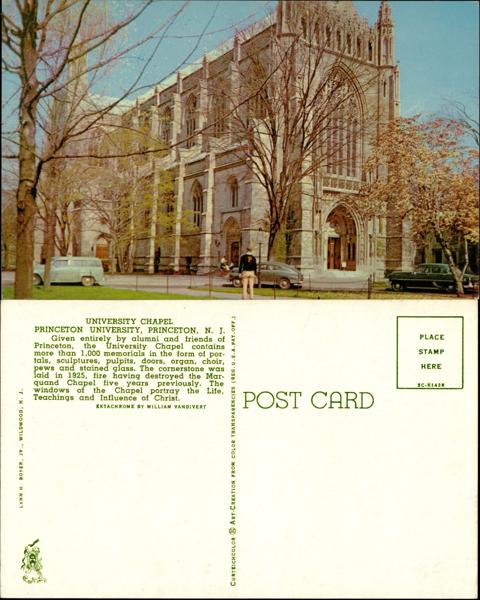Princeton - University Chapel Postcard