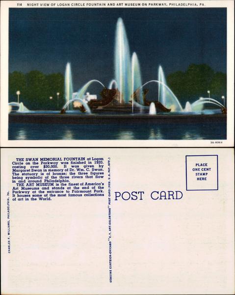 Logan Circle Fountain at Night