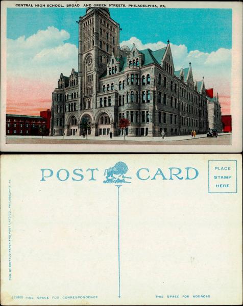 Central High School Postcard