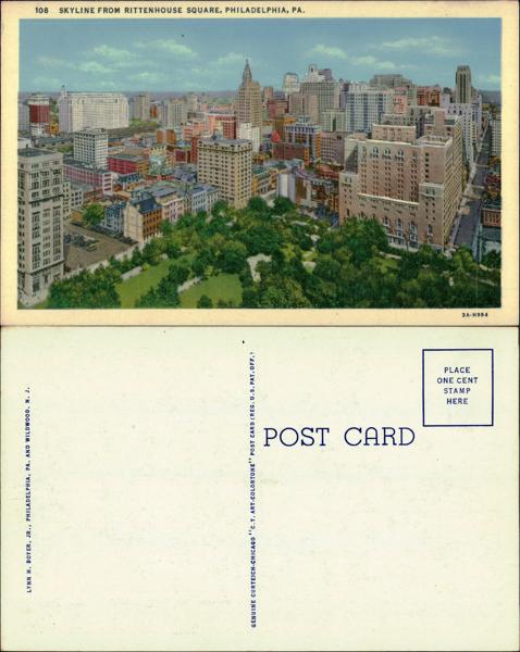 UPenn - Philadelphia Skyline Postcard