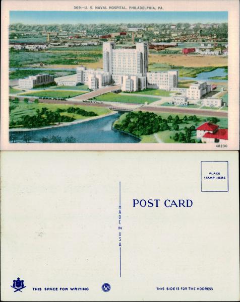 U.S. Naval Hospital Postcard