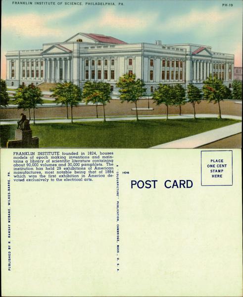 Franklin Institute Postcard