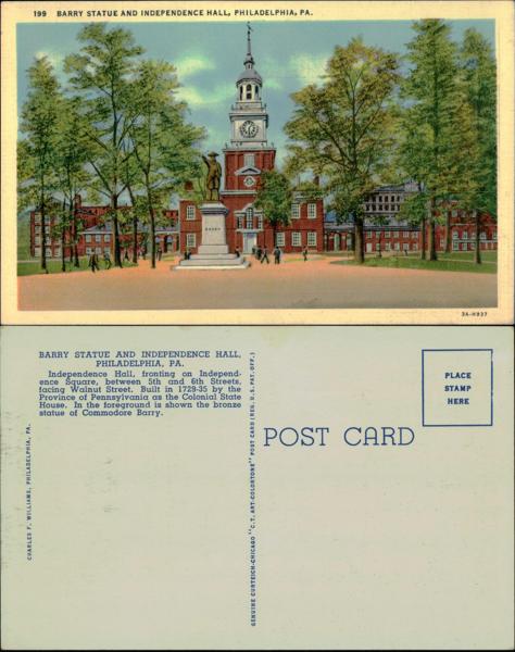 Barry Statue and Independence Hall