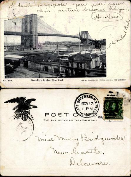 Brooklyn Bridge Postcard